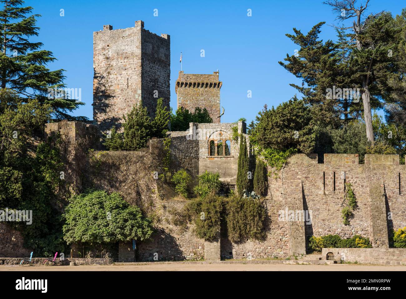 Frankreich, Alpes-Maritimes, Mandelieu La Napoule, Schloss La Napoule (12.-19. Jahrhundert) Stockfoto