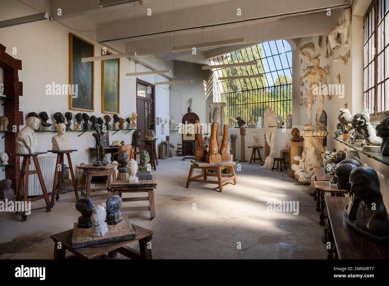 Frankreich, Alpes-Maritimes, Mandelieu La Napoule, Schloss La Napoule (12.-19. Jahrhundert), ehemaliges Skulpturenstudio von Henry Clews Stockfoto