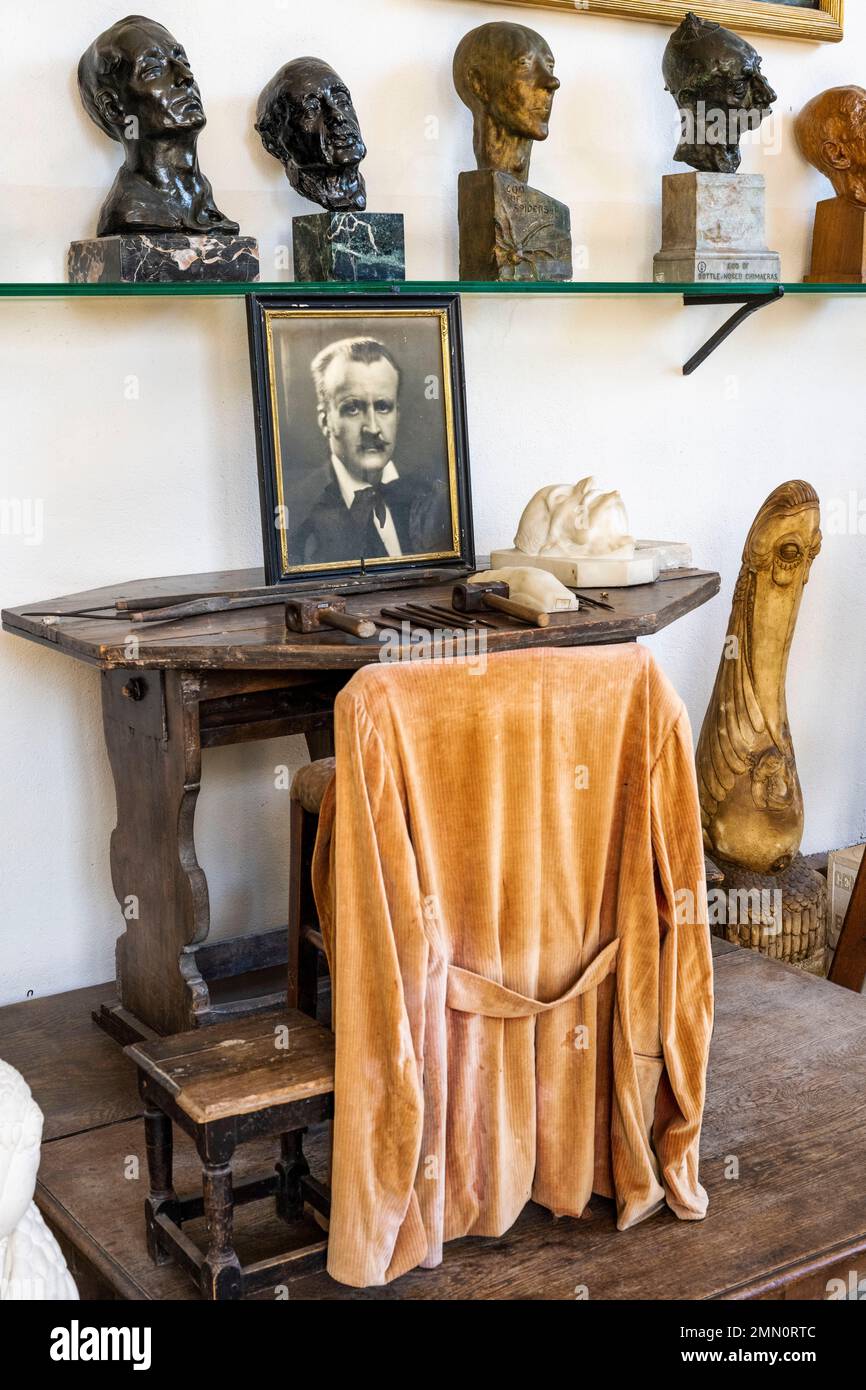Frankreich, Alpes-Maritimes, Mandelieu La Napoule, Schloss La Napoule (12.-19. Jahrhundert), ehemaliges Skulpturenstudio von Henry Clews Stockfoto
