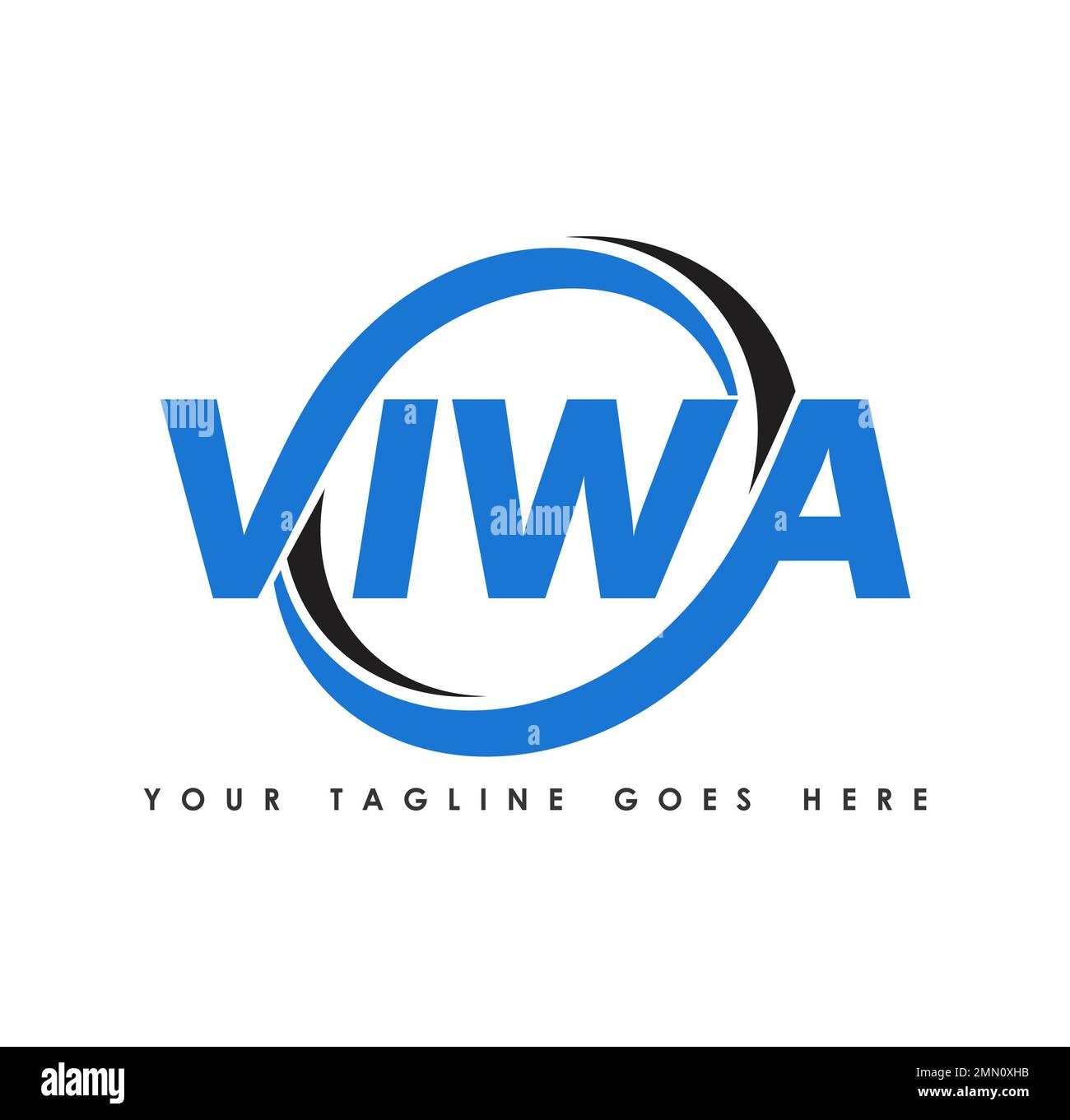 Monogramm-Logo Anfangsbuchstaben VIWA-Zeichen-Abbildung auf weißem Hintergrund isoliert Stock Vektor