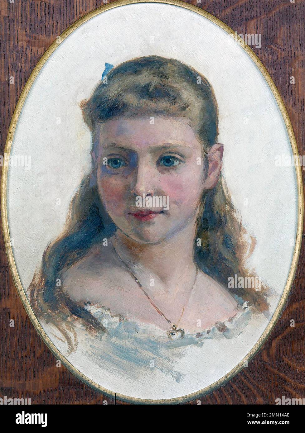 PRINZESSIN ALIX VON HESSEN (1872-1918), gemalt von Sydney Prior Hall im Jahr 1882. Sie war später Alexandra Feodorowna, Zarina von Russland Stockfoto