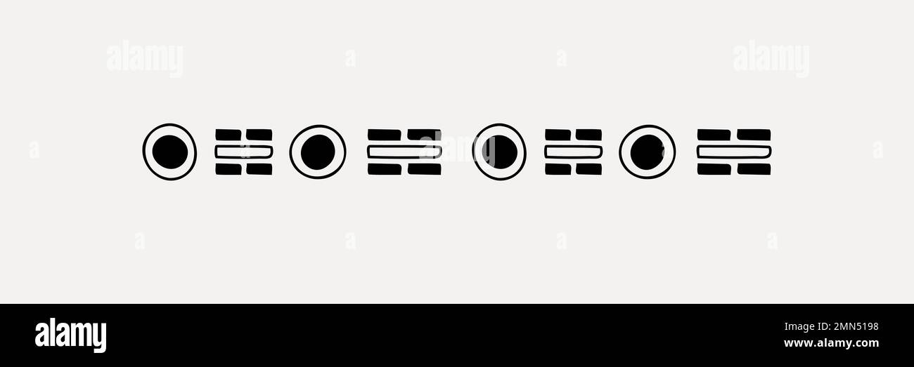 Illustrator-Pinsel, ethnisches geometrisches Muster, Vektor-Add-On-Set Stock Vektor