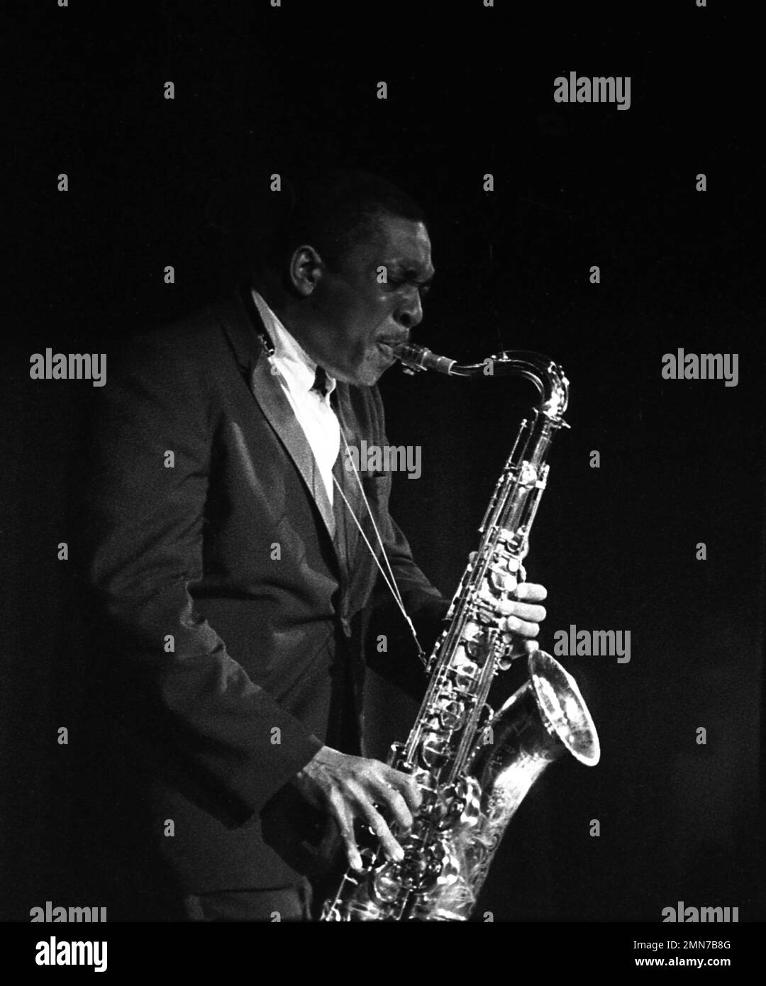 Philippe Gras / Le Pictorium - Porträt von John COLTRANE. - 1/11/1963 - Frankreich / Ile-de-France (Region) / Paris - John COLTRANE in Konzert in der Salle PLEYEL am 1. November 1963. Stockfoto