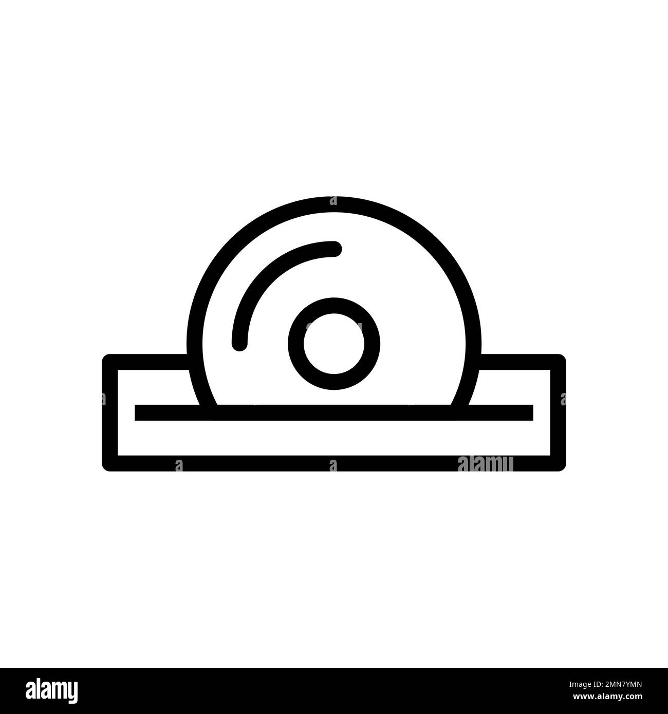 CD-rom-Symbolzeile isoliert auf weißem Hintergrund. Schwarzer, flacher Klassiker mit modernem Umriss. Lineares Symbol und bearbeitbare Kontur. Einfach und pixelförmig Stock Vektor