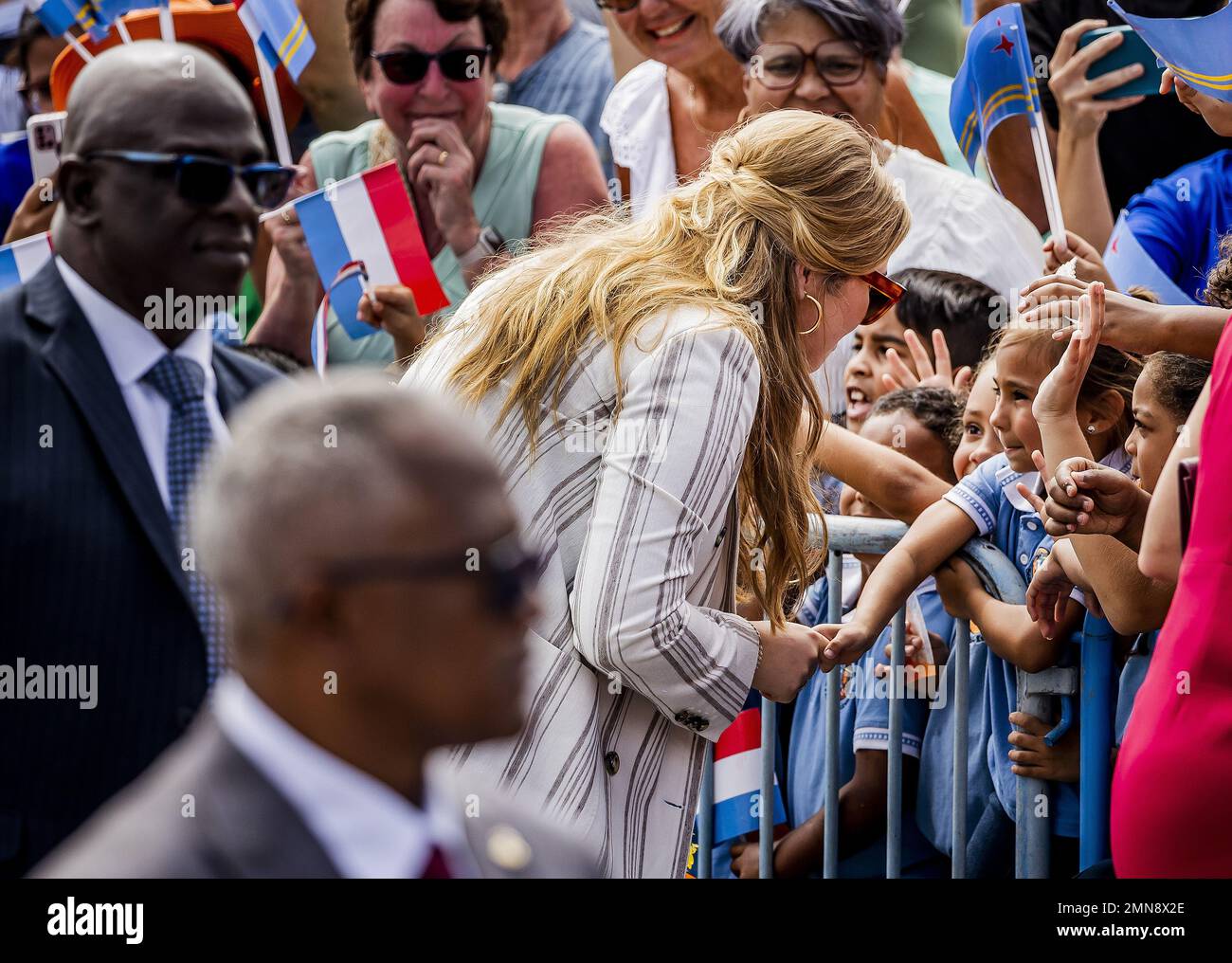 ARUBA - Prinzessin Amalia während des Besuchs des königlichen Paares und Prinzessin Amalia in Aruba auf Bonaire. Die Kronprinzessin hat eine zweiwöchige Einführung in die Länder Bonaire, Curacao und St. Maarten und die Inseln, die die karibischen Niederlande bilden: Bonaire, St. Eustatius und Saba. ANP REMKO DE WAAL niederlande raus - belgien raus Stockfoto