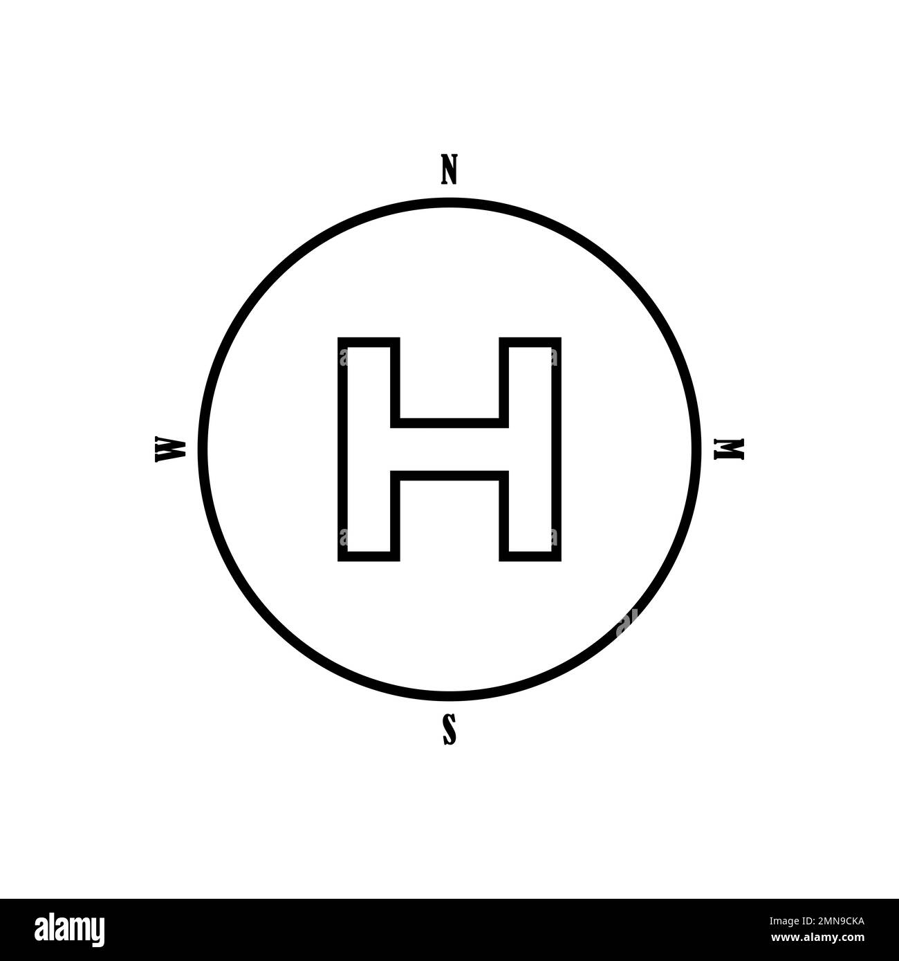 Hubschrauberpad Symbol Vektor Illustration Design Stockfoto