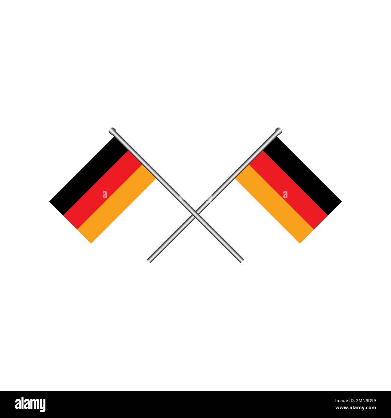 Deutsches Flaggenlogo, Vektorsymbol-Design. Stockfoto