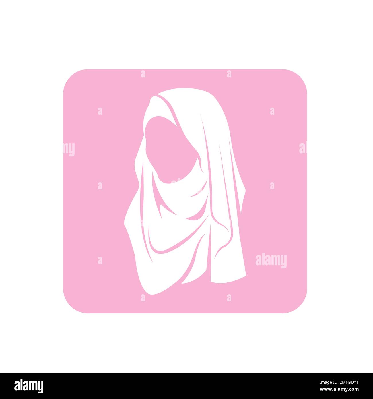 Muslima hijab Logo template Vector Illustration Design Stockfoto