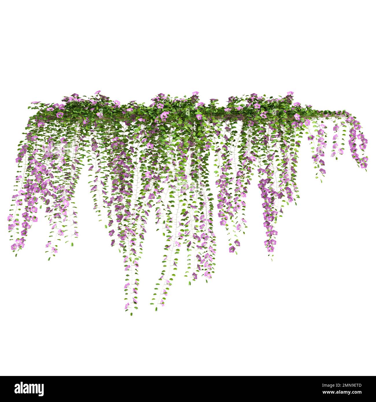 3D Abbildung eines dekorativen Baumregals, isoliert auf weißem Hintergrund Stockfoto