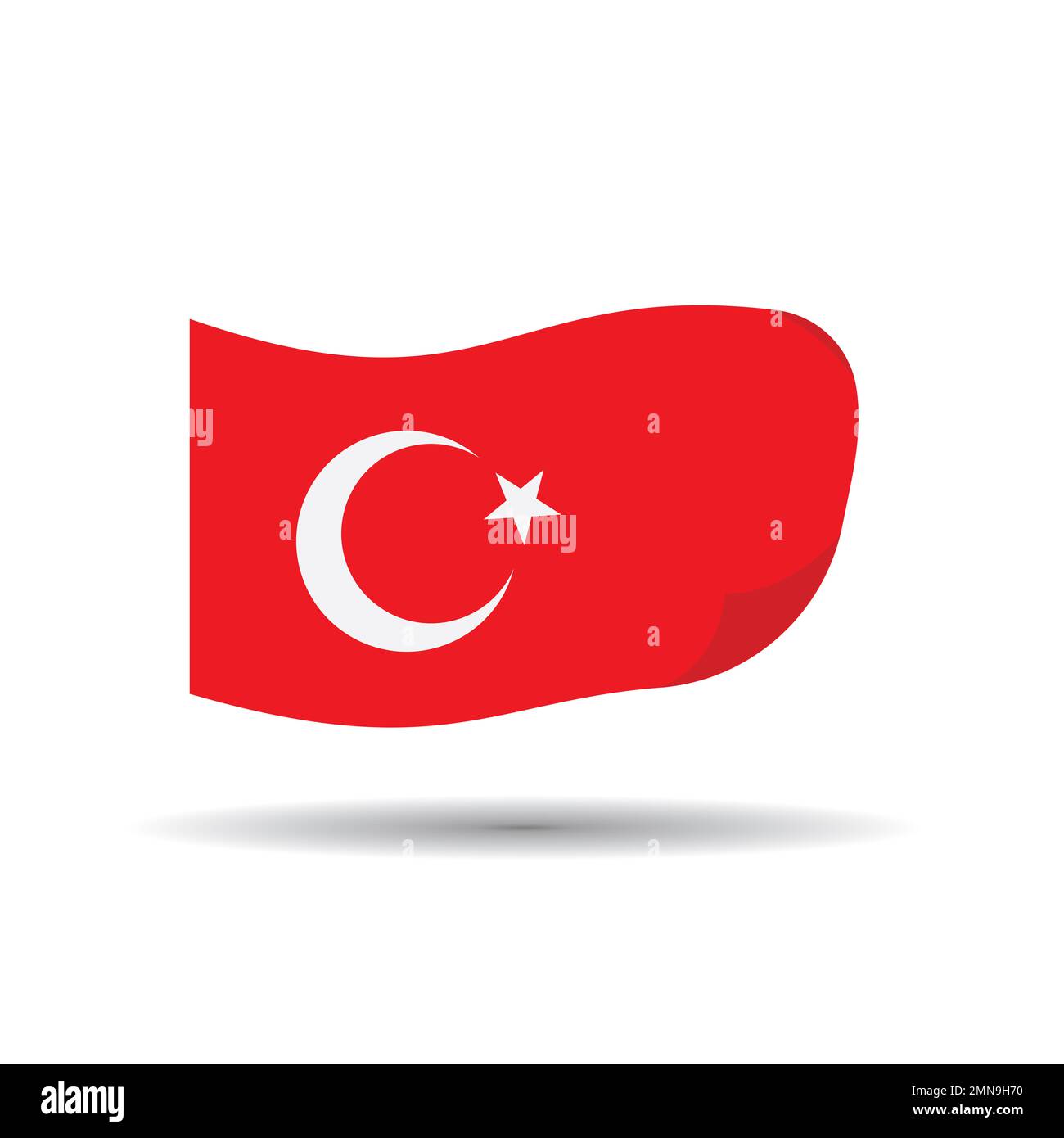 vektorsymbol der truthahnflagge, Design mit Illustrationssymbolen. Stockfoto