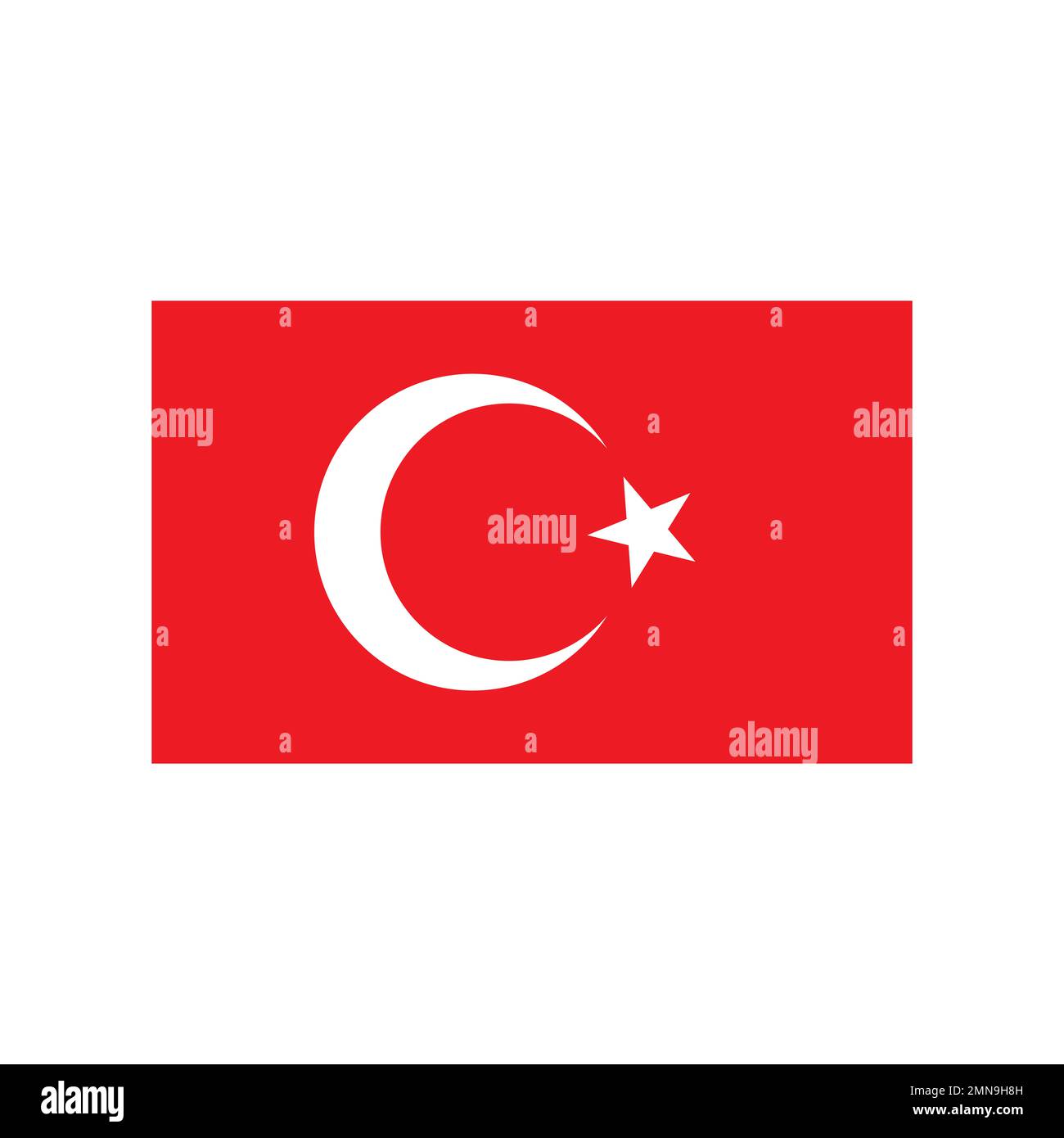 vektorsymbol der truthahnflagge, Design mit Illustrationssymbolen. Stockfoto