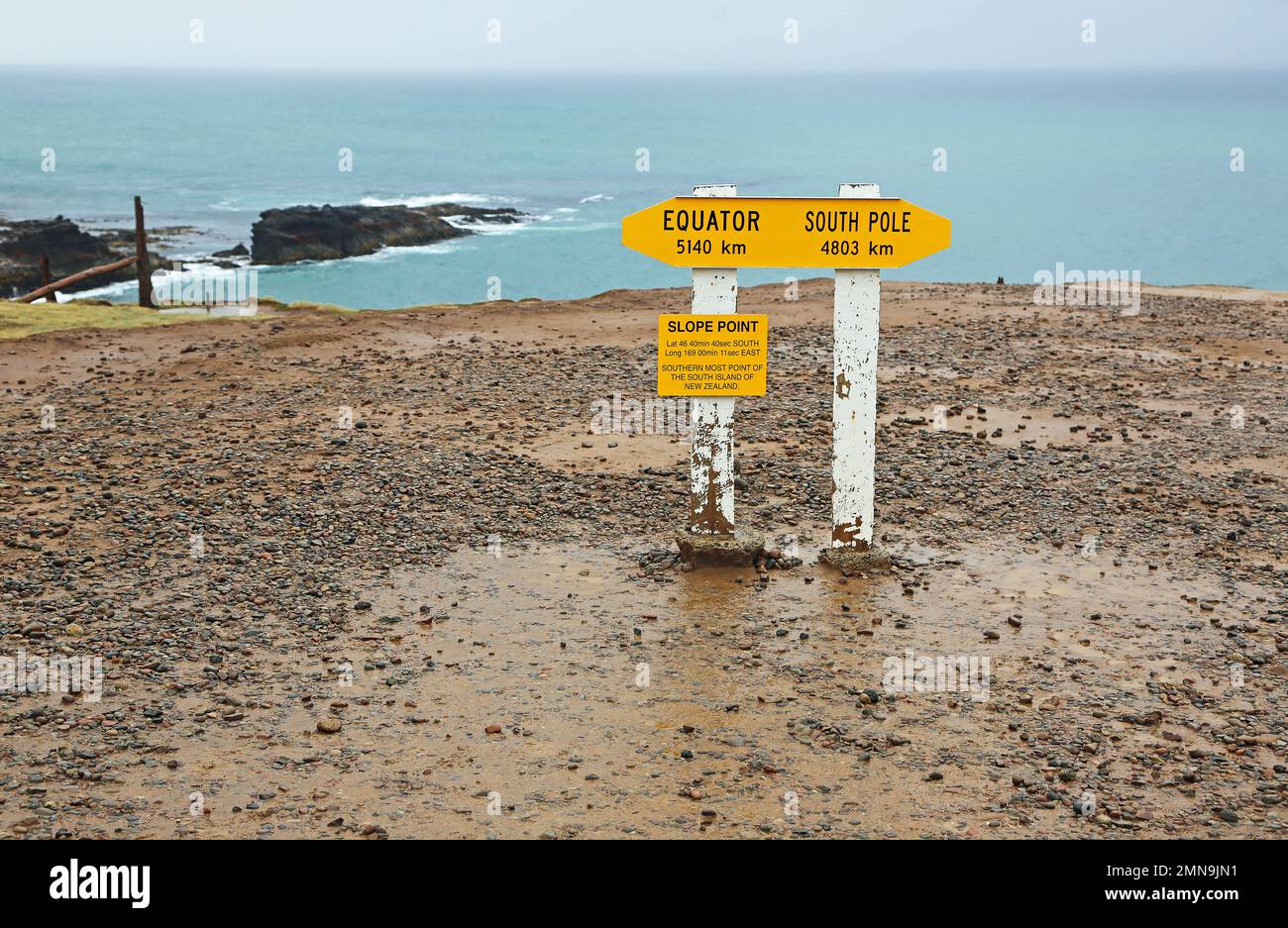 Neigungspunkt - Neuseeland Stockfoto