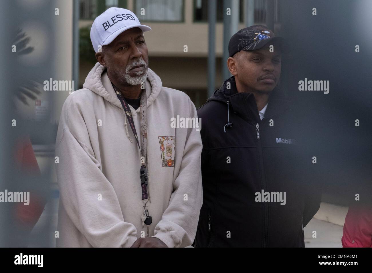 29. Januar 2023 Im Rathaus von Escondido führen Aktivisten der North