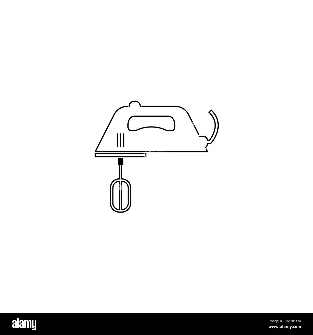 Mischer-Symbol-Vektordarstellung einfaches Design. Stockfoto