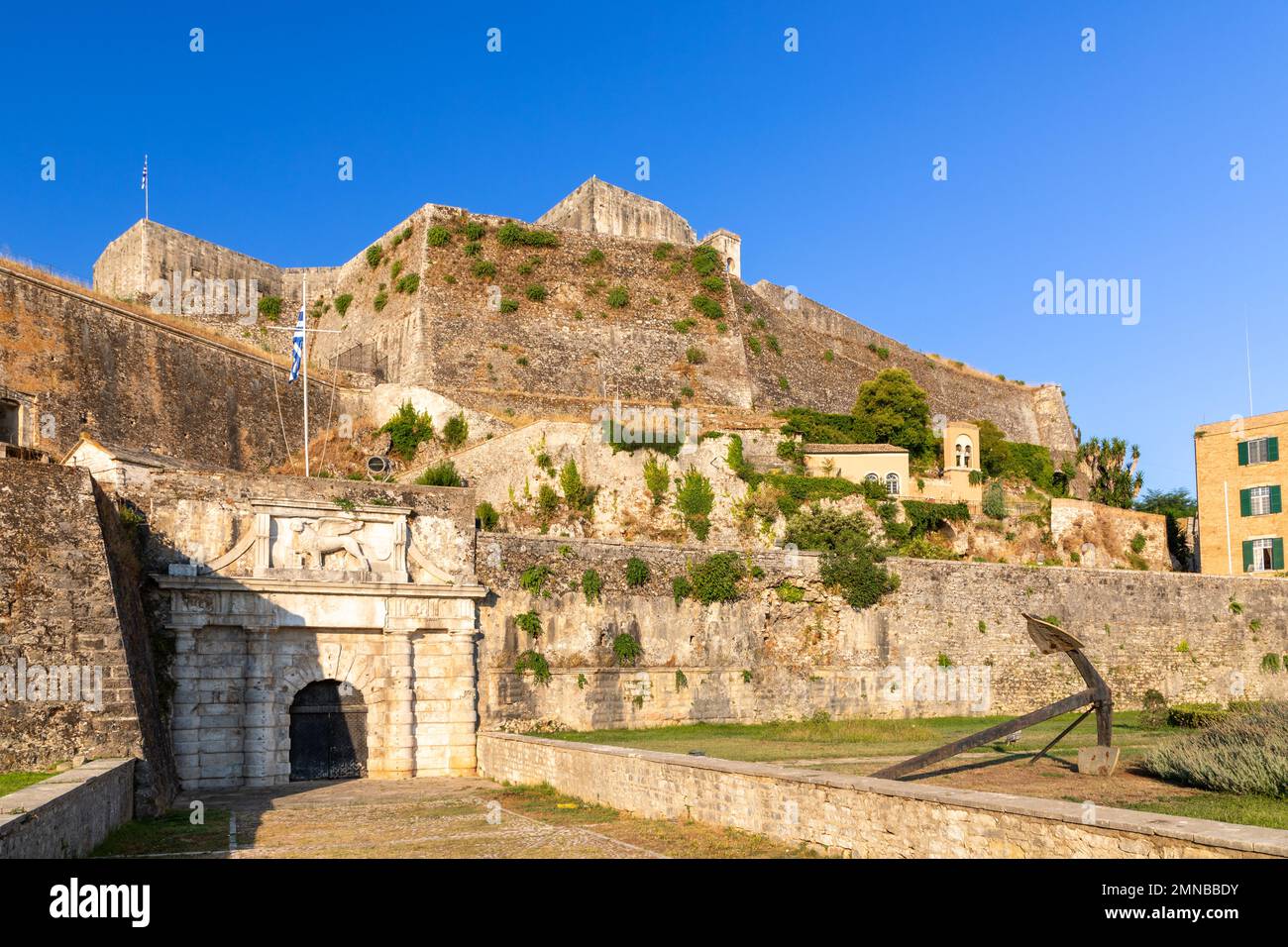 Neue Festung in der Altstadt von Kerkyra, Korfu Stockfoto