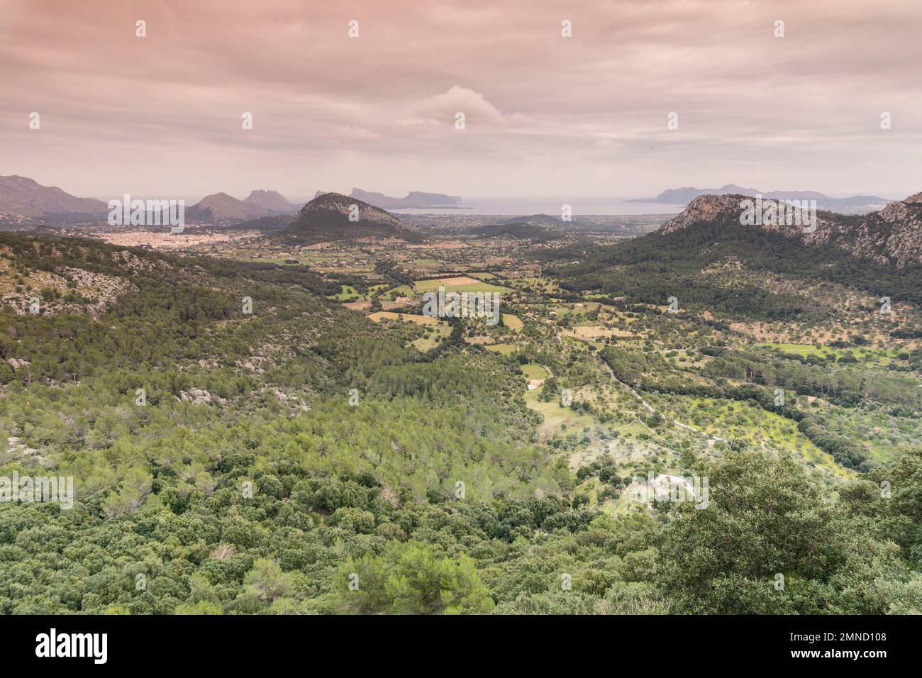 Valle de Colonya, pollencala, Sierra de Tramuntana, Mallorca, Balearen, Spanien. Stockfoto