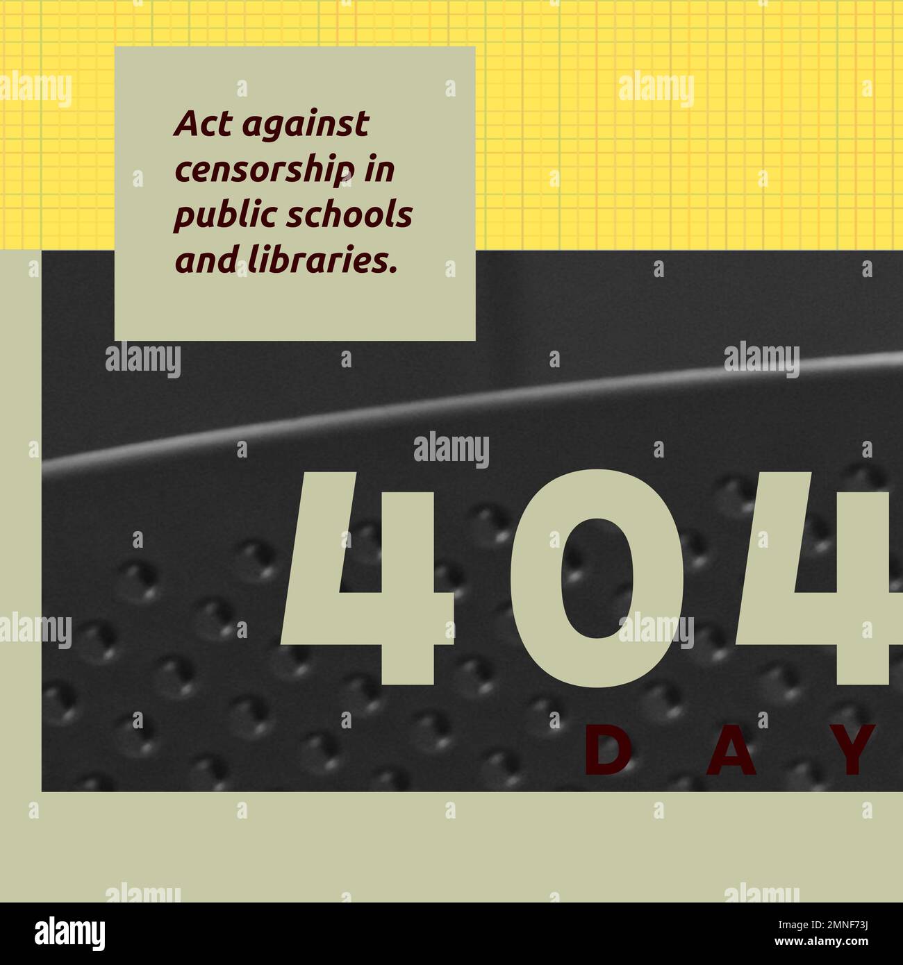 Zusammensetzung des Gesetzes gegen Zensur in öffentlichen Schulen und Bibliotheken Text auf schwarzem Hintergrund Stockfoto