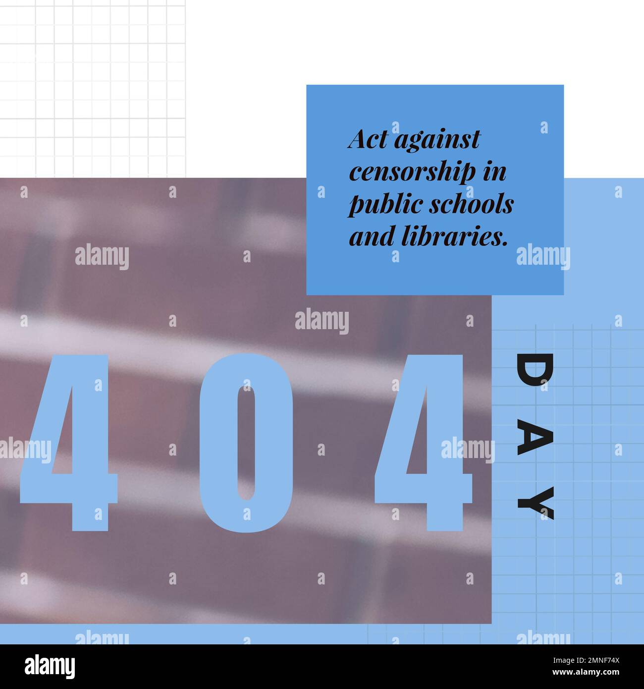 Zusammensetzung des Gesetzes gegen Zensur in öffentlichen Schulen und Bibliotheken Text auf blauem Hintergrund Stockfoto
