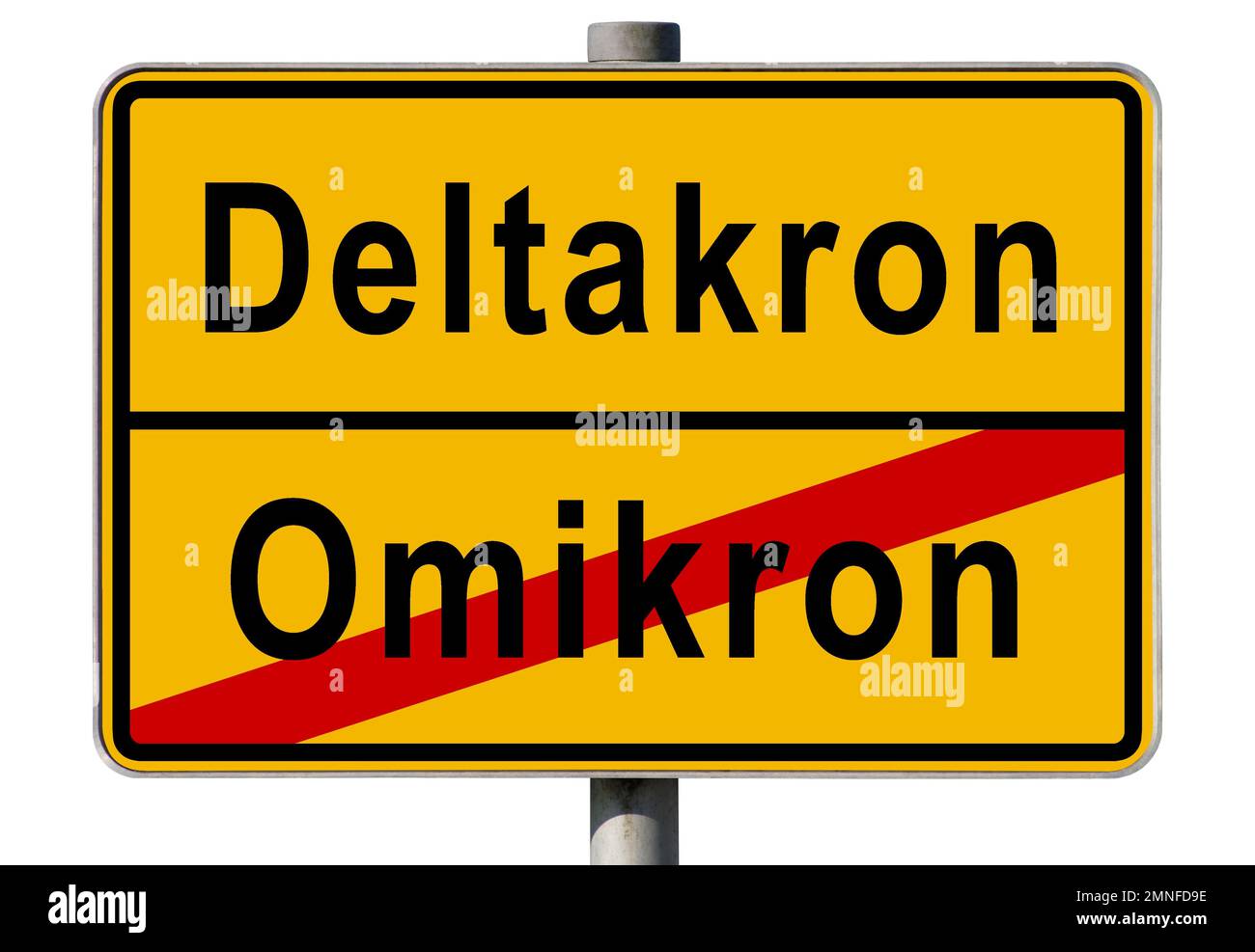 Symbolisches Bild, Ende der Omikron-Variante, Beginn der Deltakron-Variante, Corona-Krise, Deutschland Stockfoto