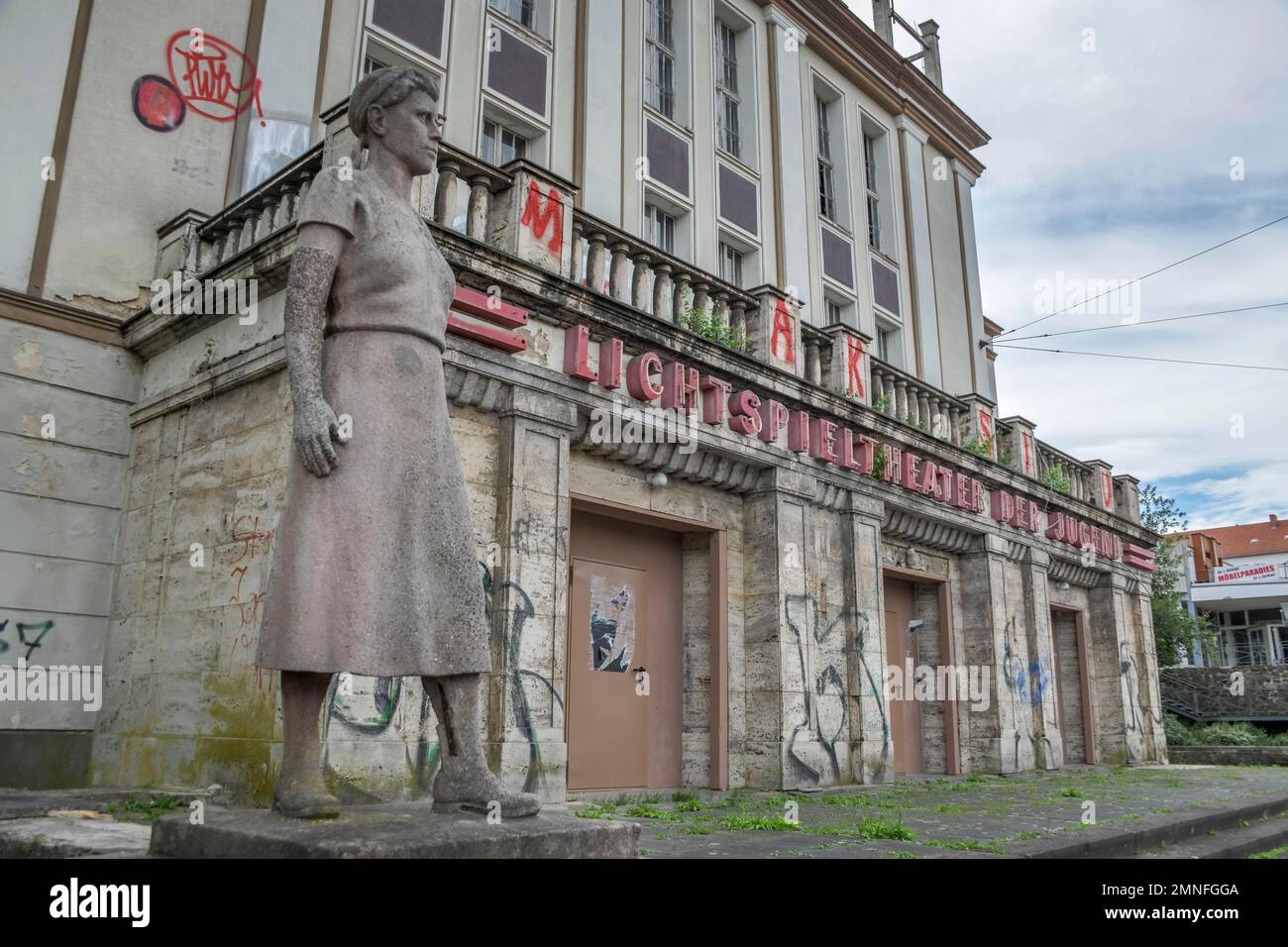 Ruin Lichtspieltheater der Jugend, Frankfurt, oder, Brandenburg, Deutschland Stockfoto