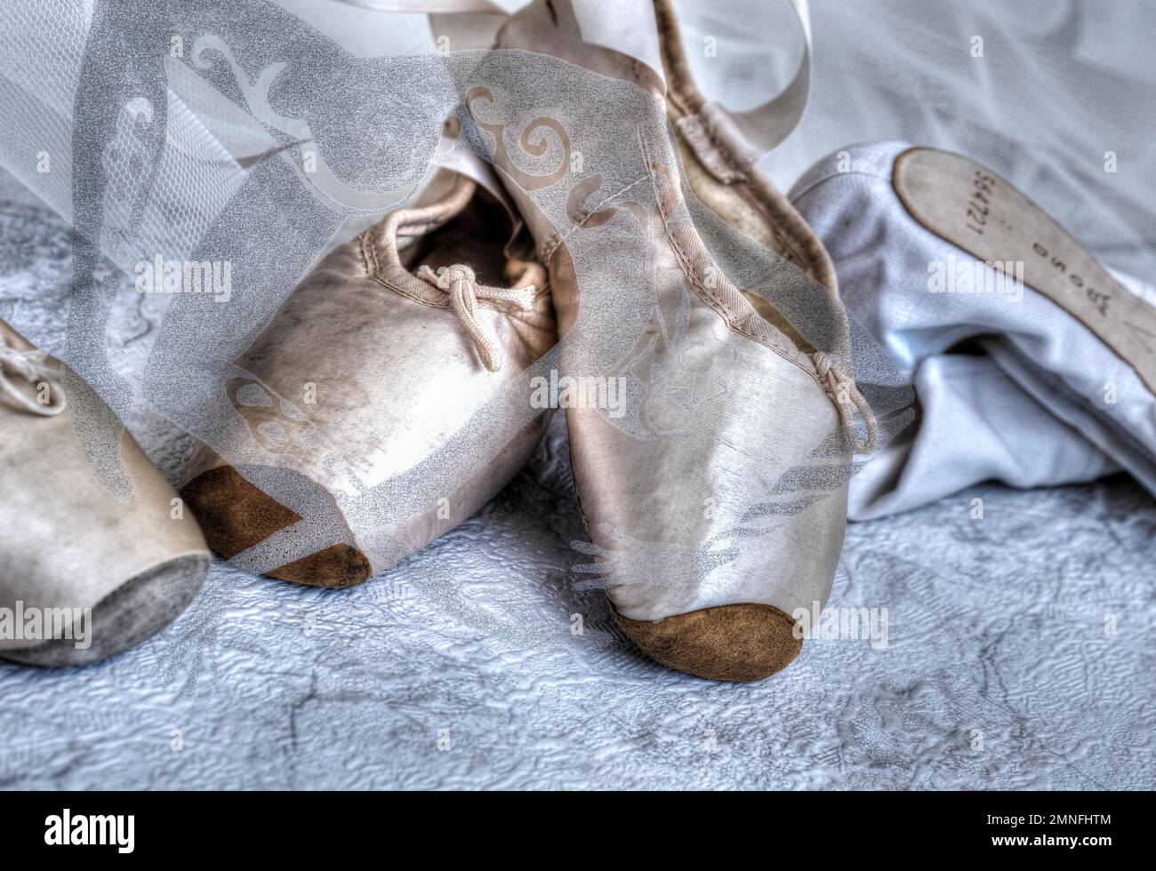 Ballettschuhe, pointe-Schuhe kreativ, Bild von Katharina Hild, Malerei, gemischte Medien, Deutschland Stockfoto