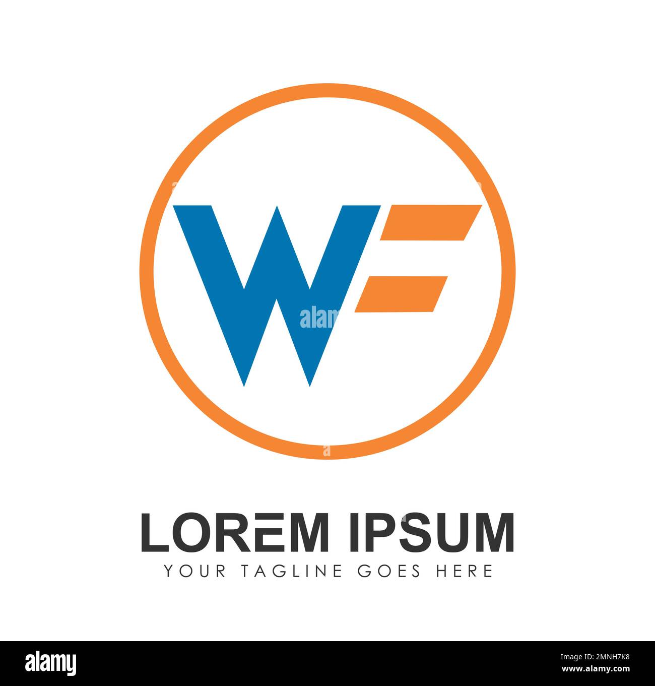 Monogramm Logo Anfangsbuchstaben WF-Vektorzeichen Darstellung auf weißem Hintergrund isoliert Stock Vektor