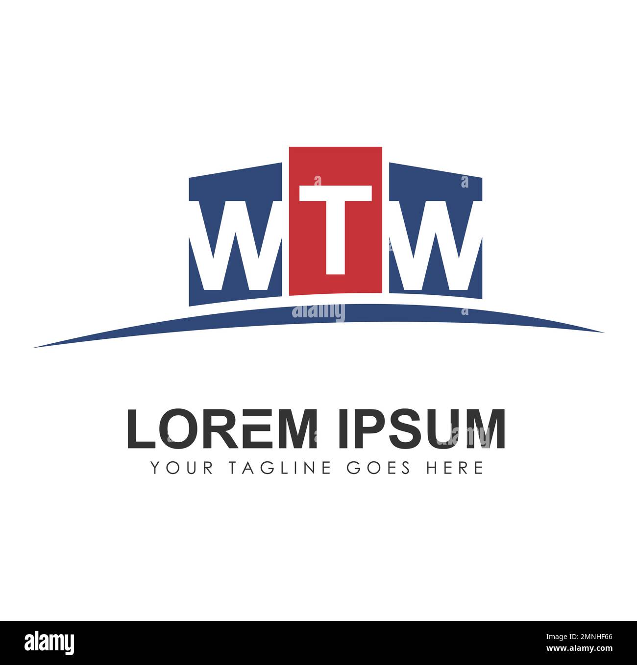 WTW Monogramm Logo Anfangsbuchstaben Vektorzeichen auf weißem Hintergrund isoliert Stock Vektor