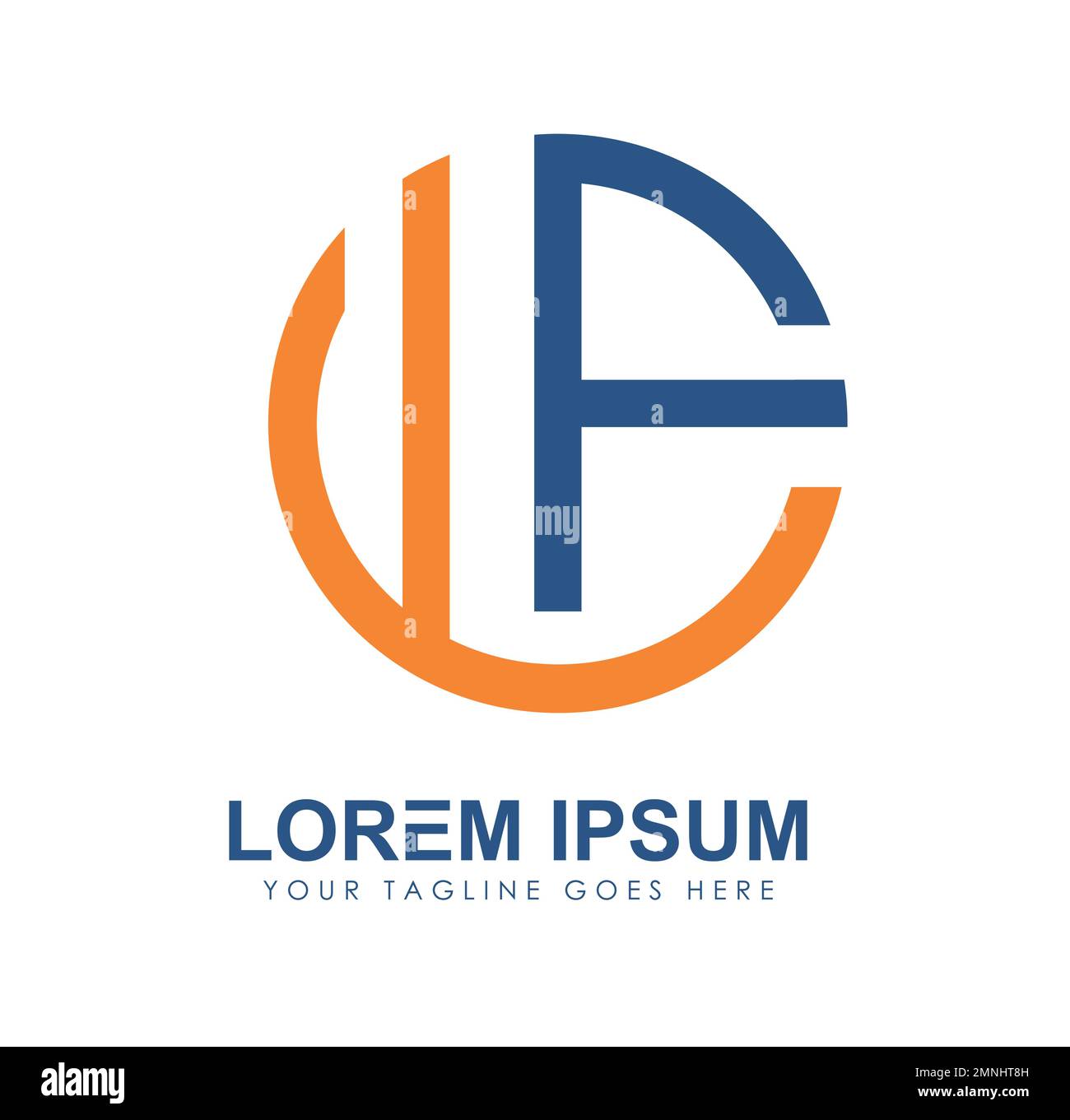 Monogramm Logo Anfangsbuchstaben WF-Vektorzeichen Darstellung auf weißem Hintergrund isoliert Stock Vektor