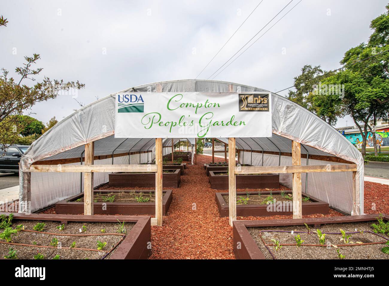 Die USA USDA Newest People’s Garden des Landwirtschaftsministeriums in Compton, Kalifornien, ca. 2022 Stockfoto