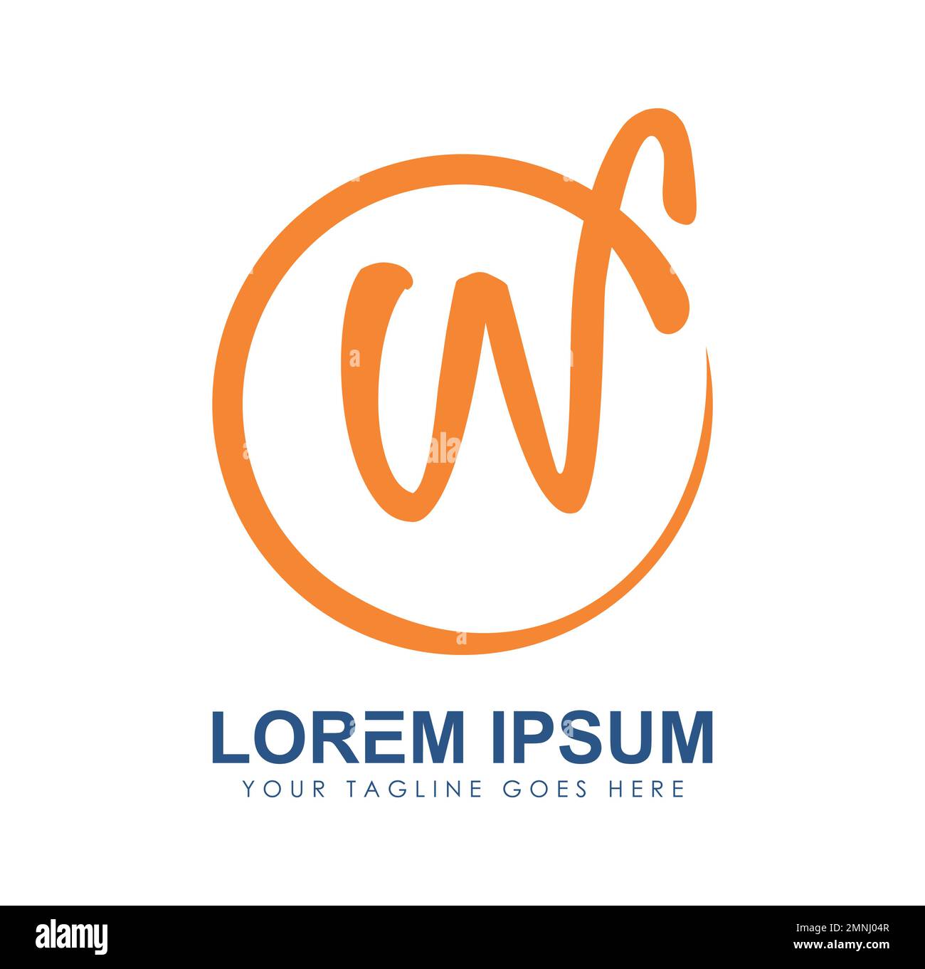 Monogramm Logo Anfangsbuchstaben WF-Vektorzeichen Darstellung auf weißem Hintergrund isoliert Stock Vektor