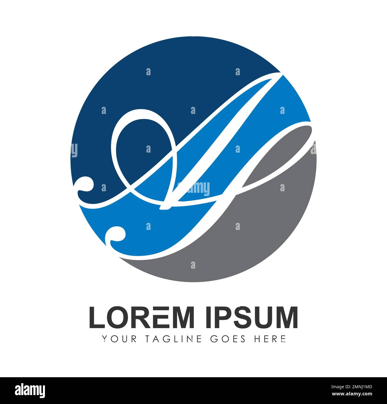 Monogramm-Logo Anfangsbuchstaben ALS Vektorzeichen auf weißem Hintergrund isoliert Stock Vektor