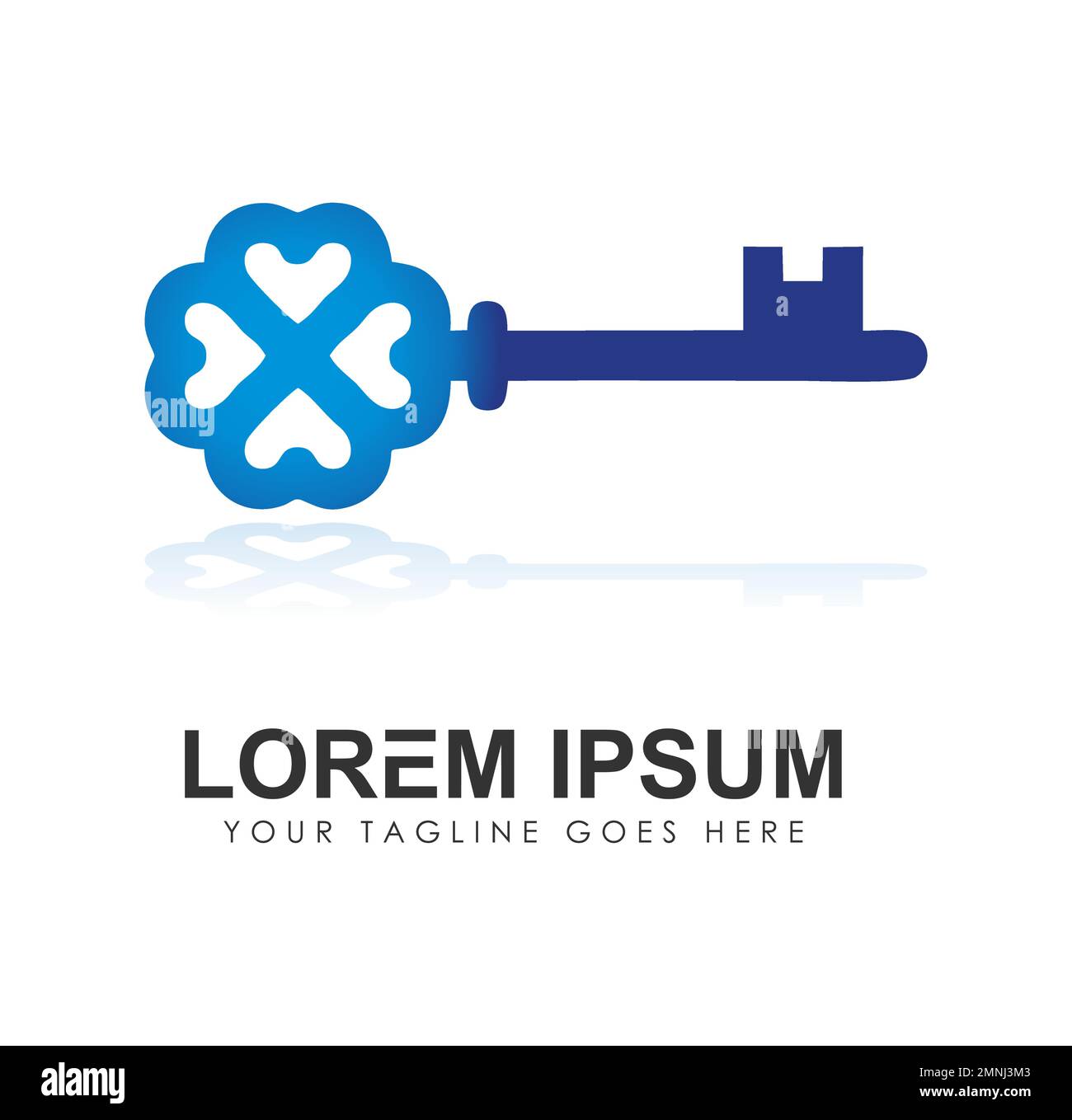 Key Logo Illustration Vector Symbol Illustration Illustration in weißem Hintergrund isoliert Stock Vektor