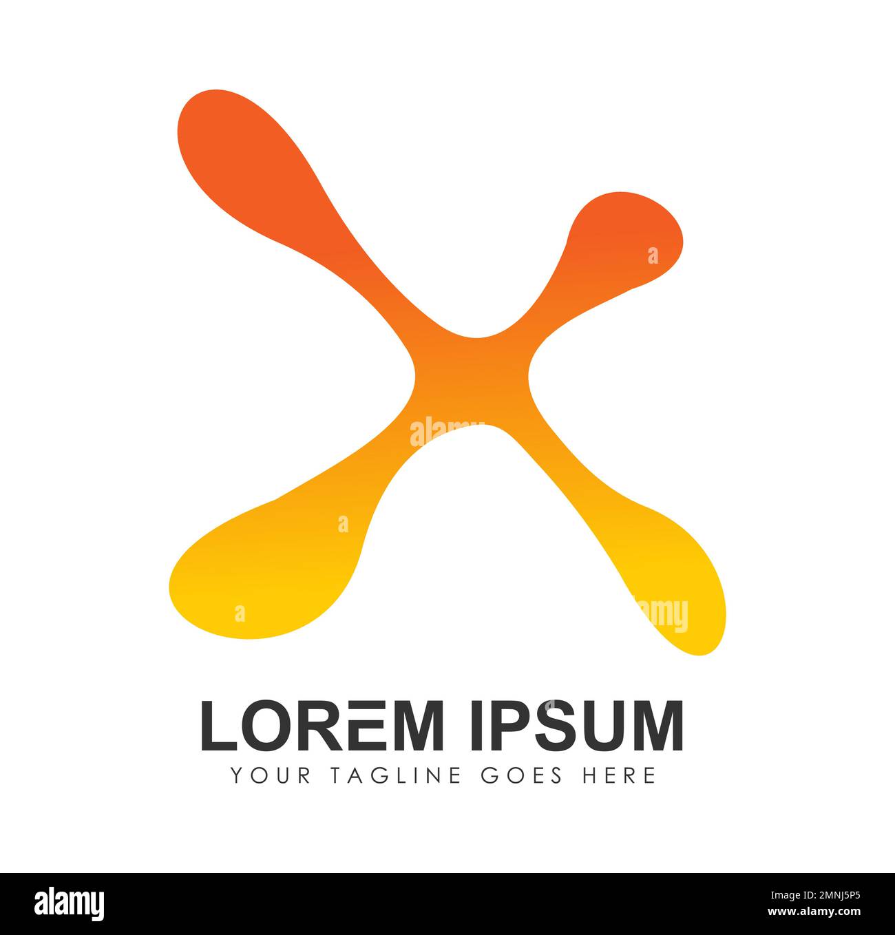 Monogramm Logo Anfangsbuchstabe X Vektorzeichen Illustration auf weißem Hintergrund isoliert Stock Vektor