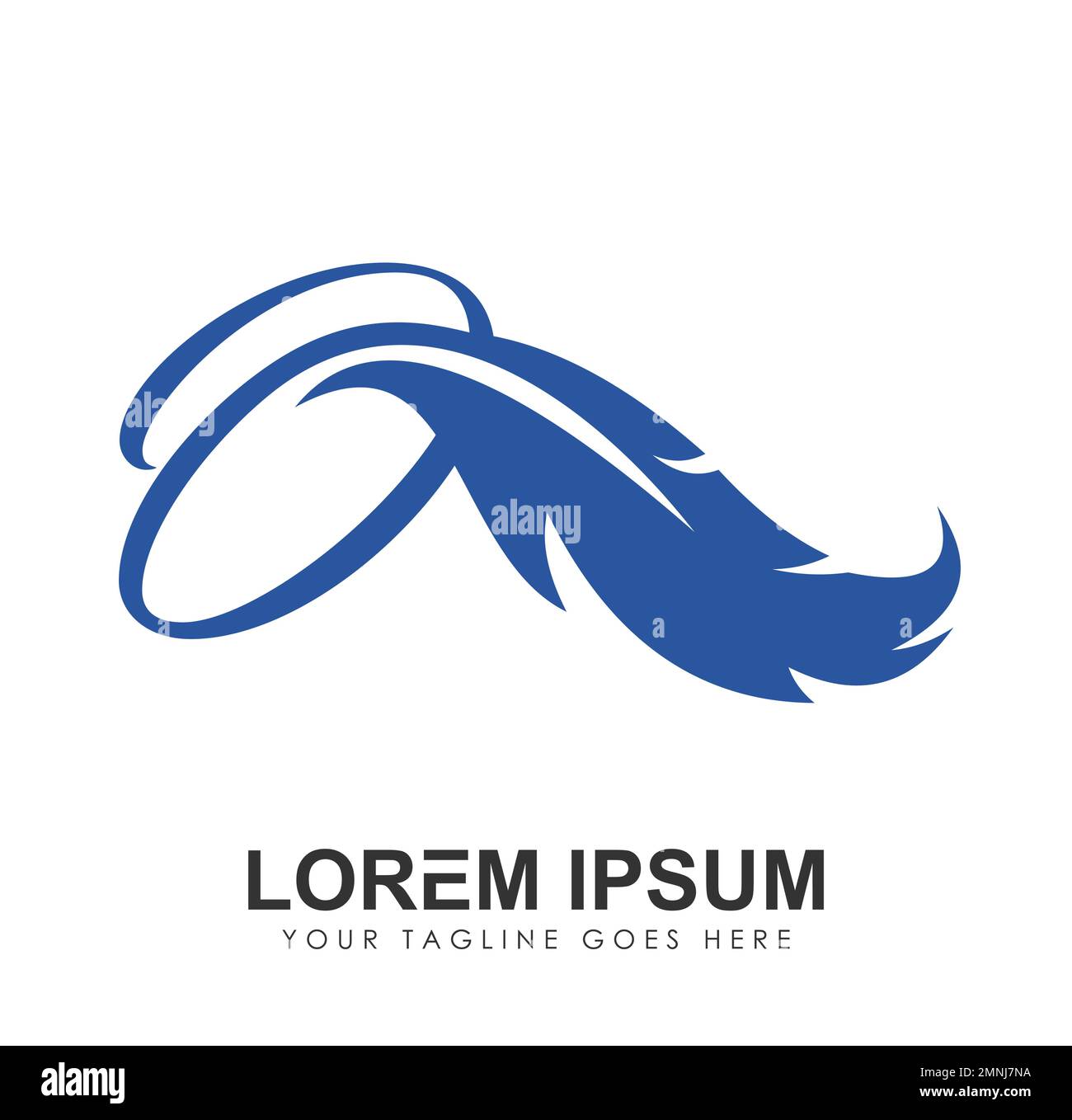 Anfangsbuchstabe O Vektorzeichen des Feather Monogram Logos auf weißem Hintergrund isoliert Stock Vektor