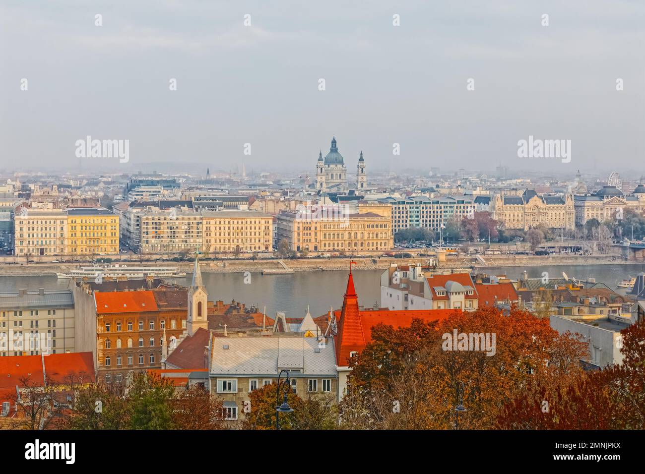 Budapest Innenstadt Gebäude Luftaufnahme Stockfoto