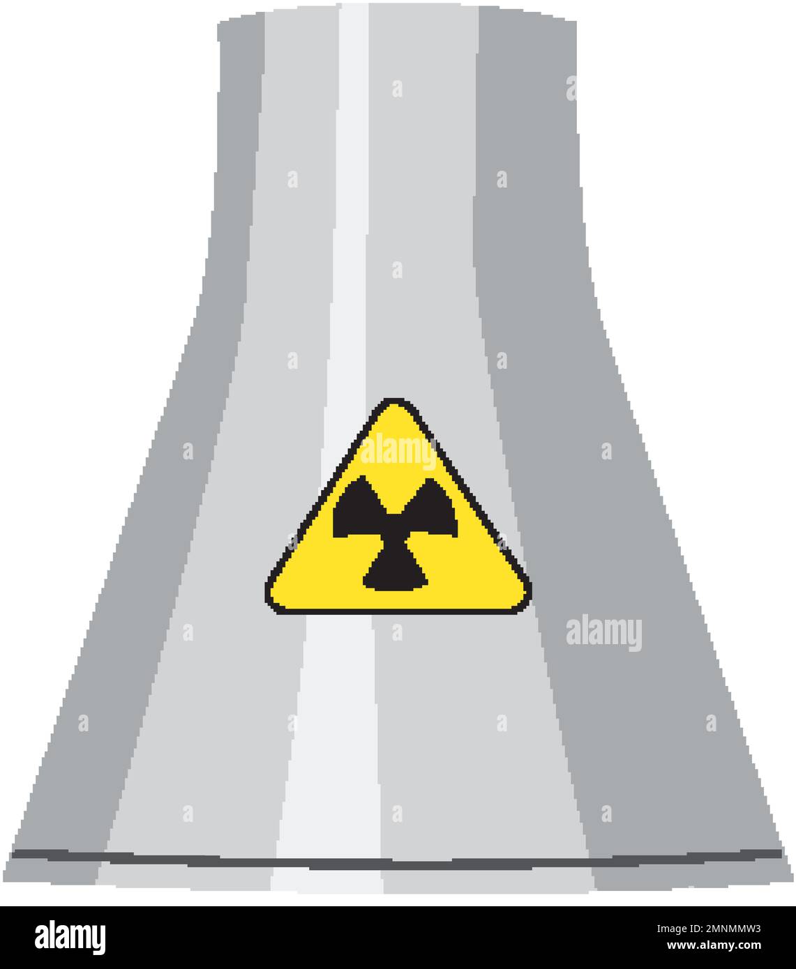 Abbildung eines Kernkraftwerks auf weißem Hintergrund Stock Vektor