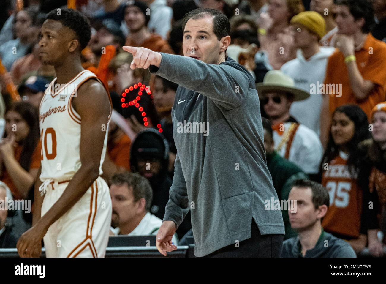 30. Januar 2023. Cheftrainer Scott Drew von den Baylor Bears in Action gegen die Texas Longhorns im Moody Center. Texas besiegt Baylor 76-71. Stockfoto