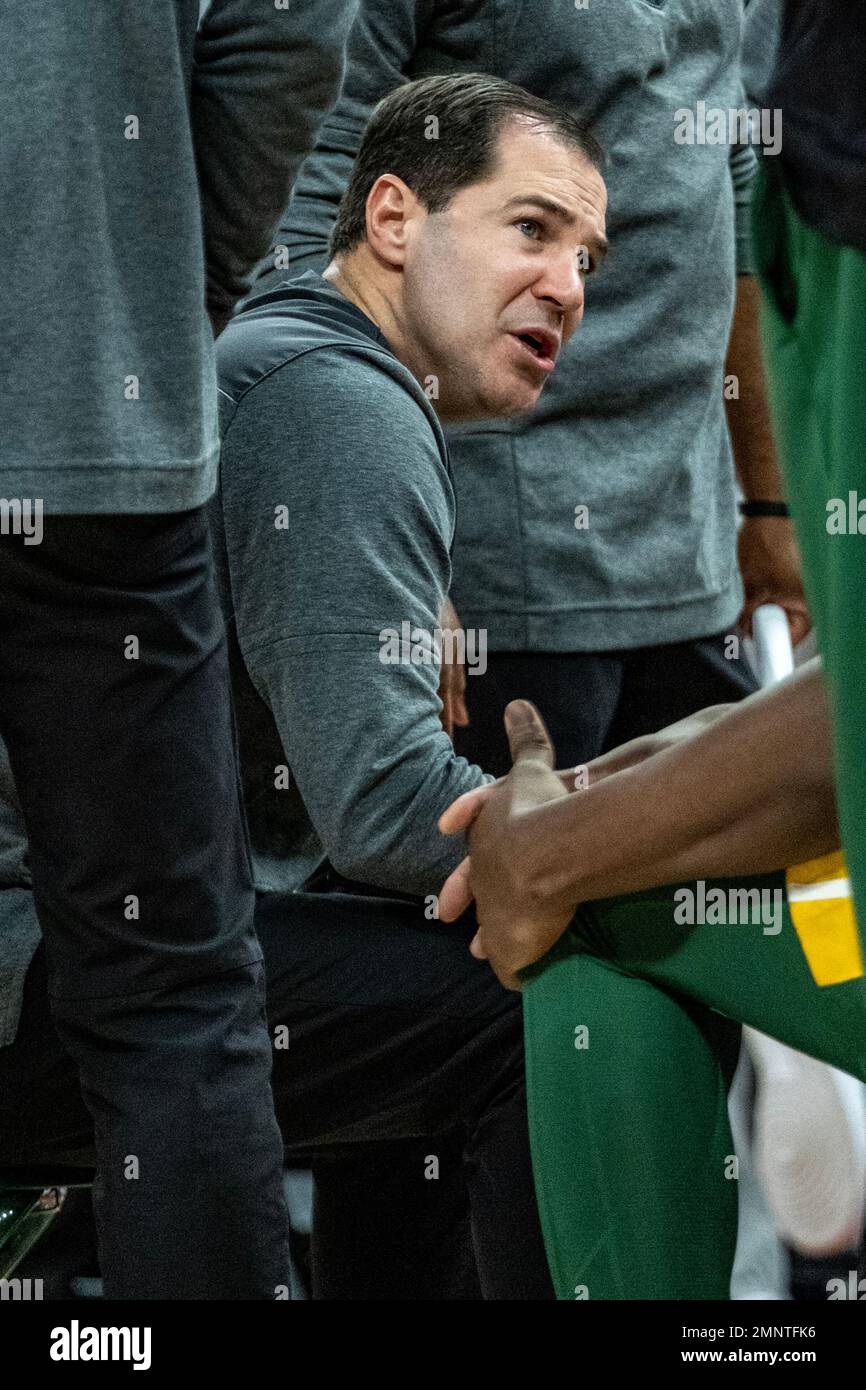 30. Januar 2023. Cheftrainer Scott Drew von den Baylor Bears in Action gegen die Texas Longhorns im Moody Center. Texas besiegt Baylor 76-71. Stockfoto
