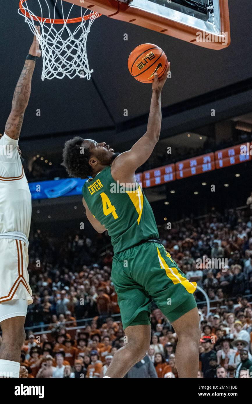30. Januar 2023. LJ Cryer Nr. 4 der Baylor Bears in Aktion gegen die Texas Longhorns im Moody Center. Texas besiegt Baylor 76-71. Stockfoto