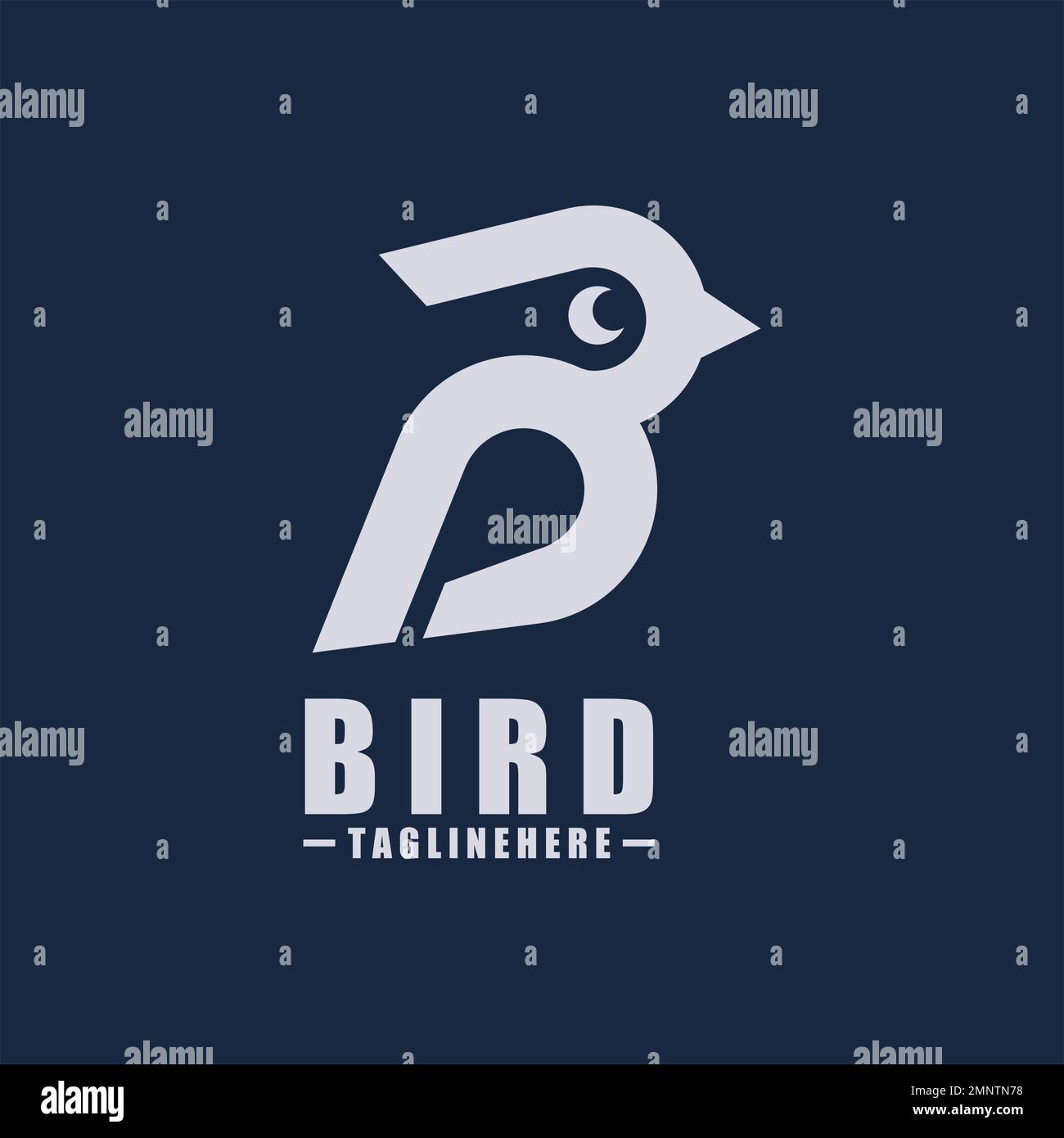 Bird-B-Logo – Vorlage für Vektor-Logo Stock Vektor