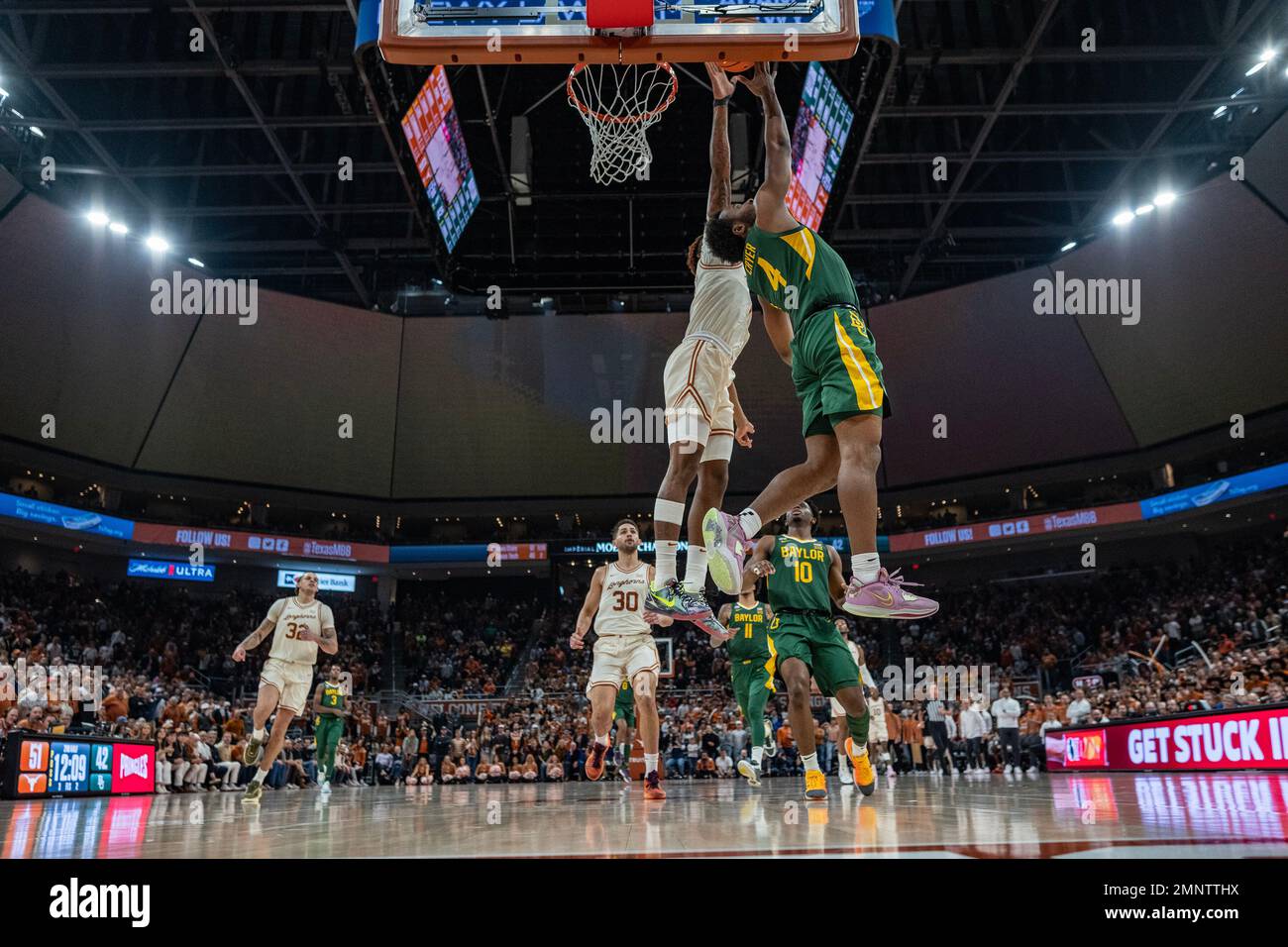 30. Januar 2023. LJ Cryer Nr. 4 der Baylor Bears in Aktion gegen die Texas Longhorns im Moody Center. Texas besiegt Baylor 76-71. Stockfoto