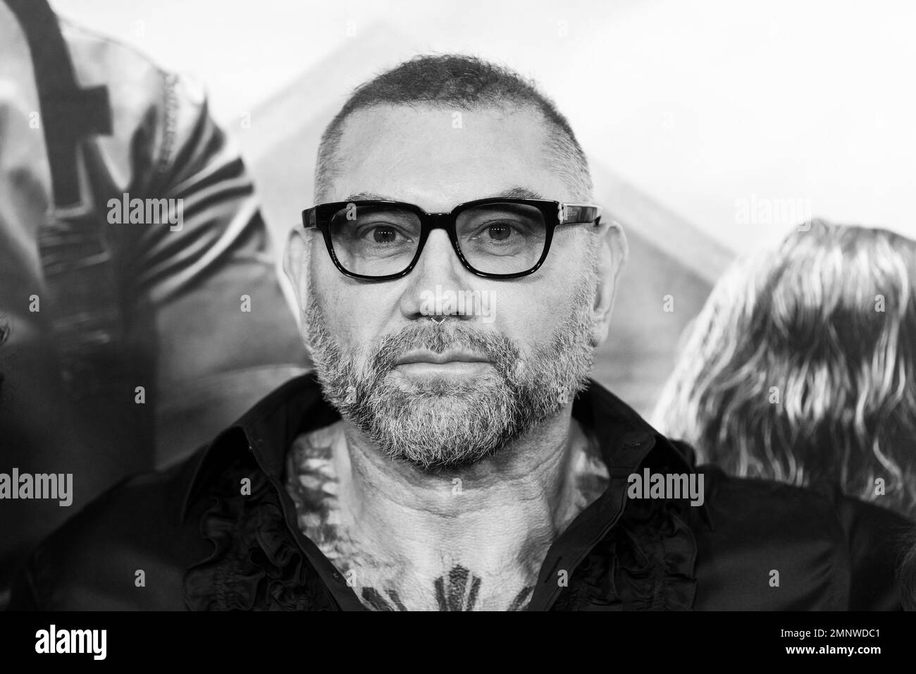 Dave Bautista nimmt am 30. Januar 2023 an der Weltpremiere von Knock at the Cabin im Jazz im Lincoln Center in New York Teil Stockfoto