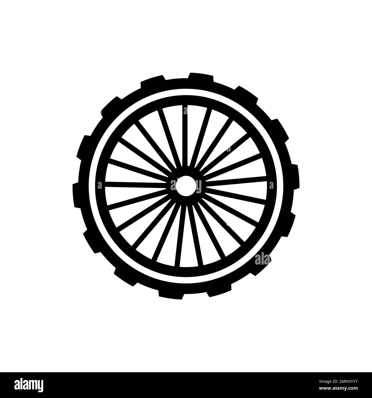 Autorad – Vektor des Reifensymbols. Vektordarstellung, flaches Design. Stock Vektor