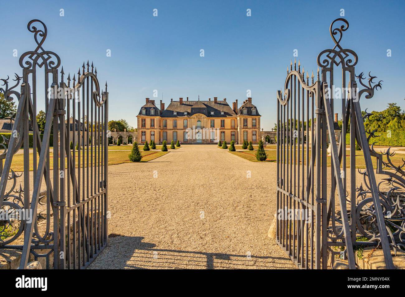 Die Burg Château de La Motte-Tilly in La Motte-Tilly im seine-Tal des Departements Aube, Frankreich Stockfoto