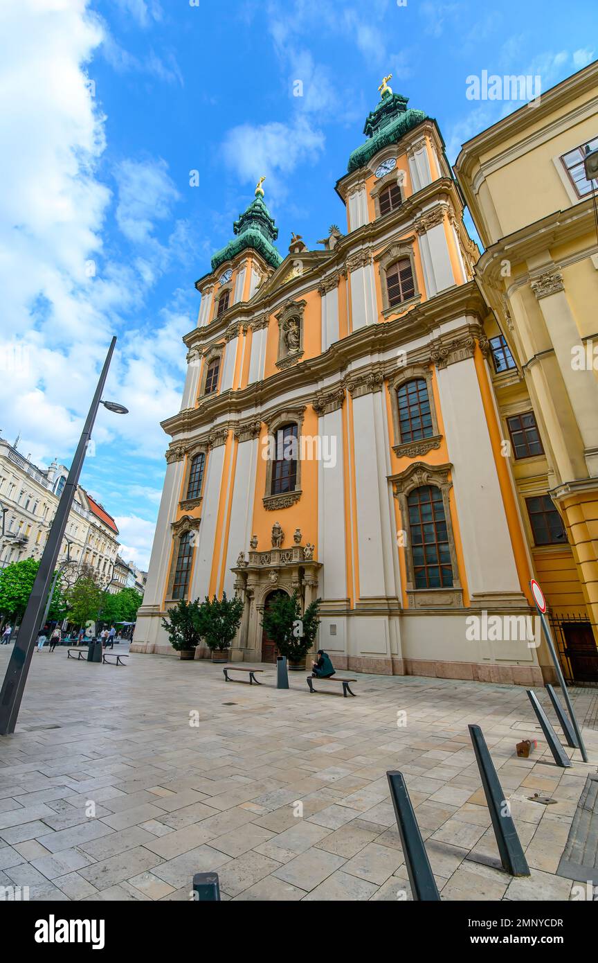 Budapest, Ungarn. Budapesti Egyetemi Templom oder Universitätskirche Stockfoto