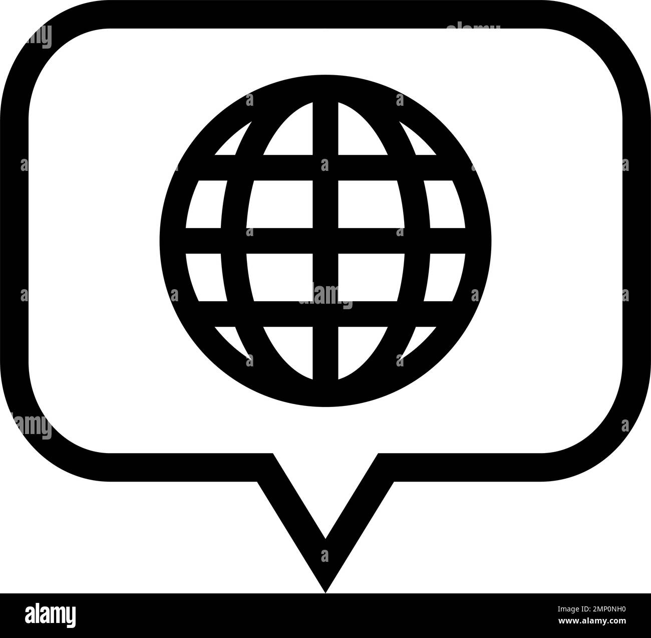 Sprechblasensymbol für Sprache. Bearbeitbarer Vektor. Stock Vektor