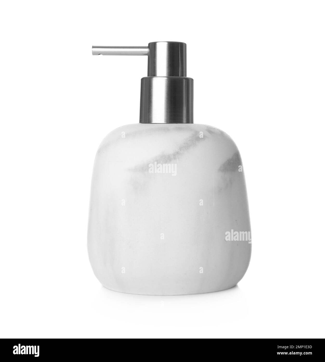 Eleganter, leichter Seifenspender isoliert auf weiß Stockfoto