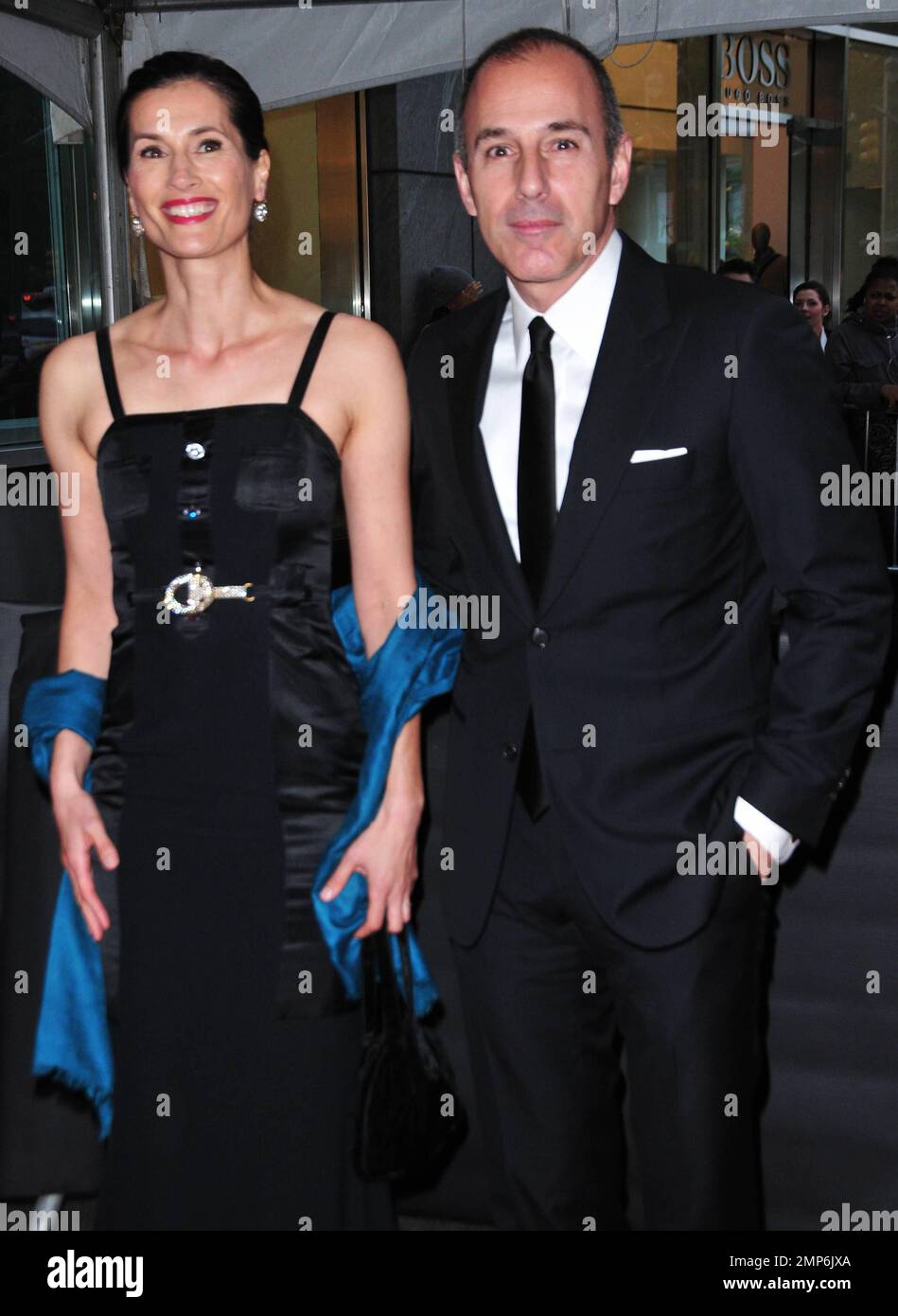 Matt Lauer und seine Frau Annette Roque nehmen an der TIME 100 Gala Teil und feiern DIE 100 einflussreichsten Menschen DER Welt IM JAZZ im Lincoln Center. New York, New York, 24. April 2012. . Stockfoto