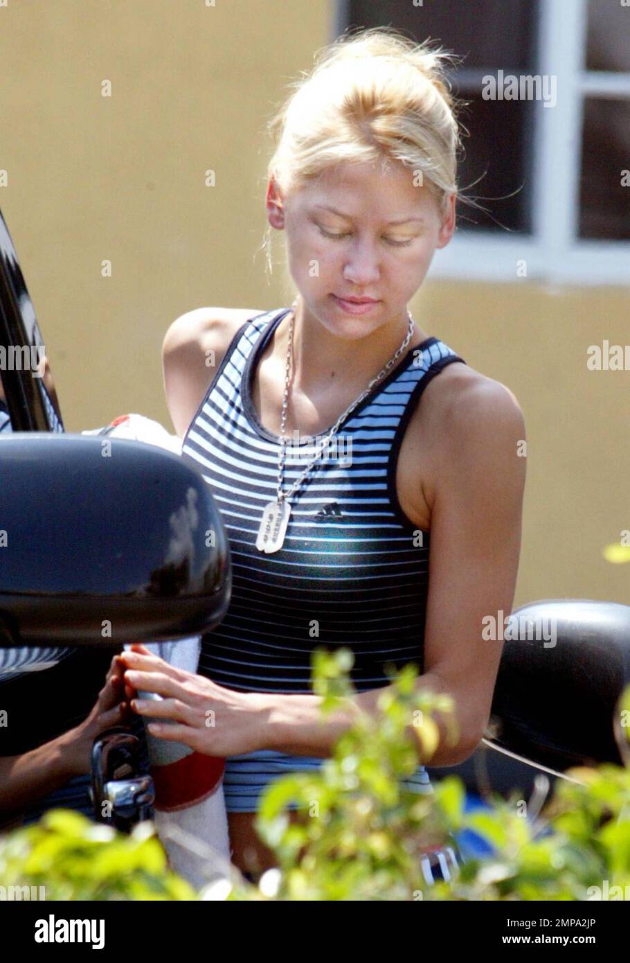 Exklusiv!! Anna Kournikova trainiert auf Miami Beach FL. Möglicherweise in Vorbereitung auf das anstehende Nasdaaq-Turnier 03/19/06 Alle Stockfoto
