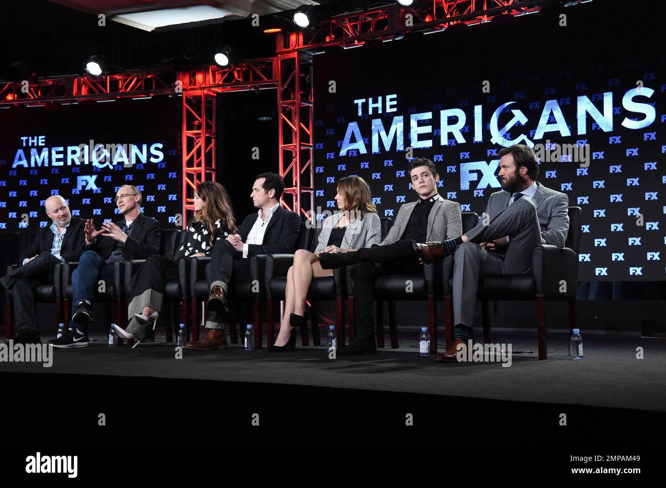 Joe Weisberg, from left, Joel Fields, Keri Russell, Matthew Rhys, Holly